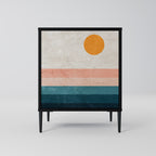 TWO HALVES Sideboard mit 1 Tür in Schwarz