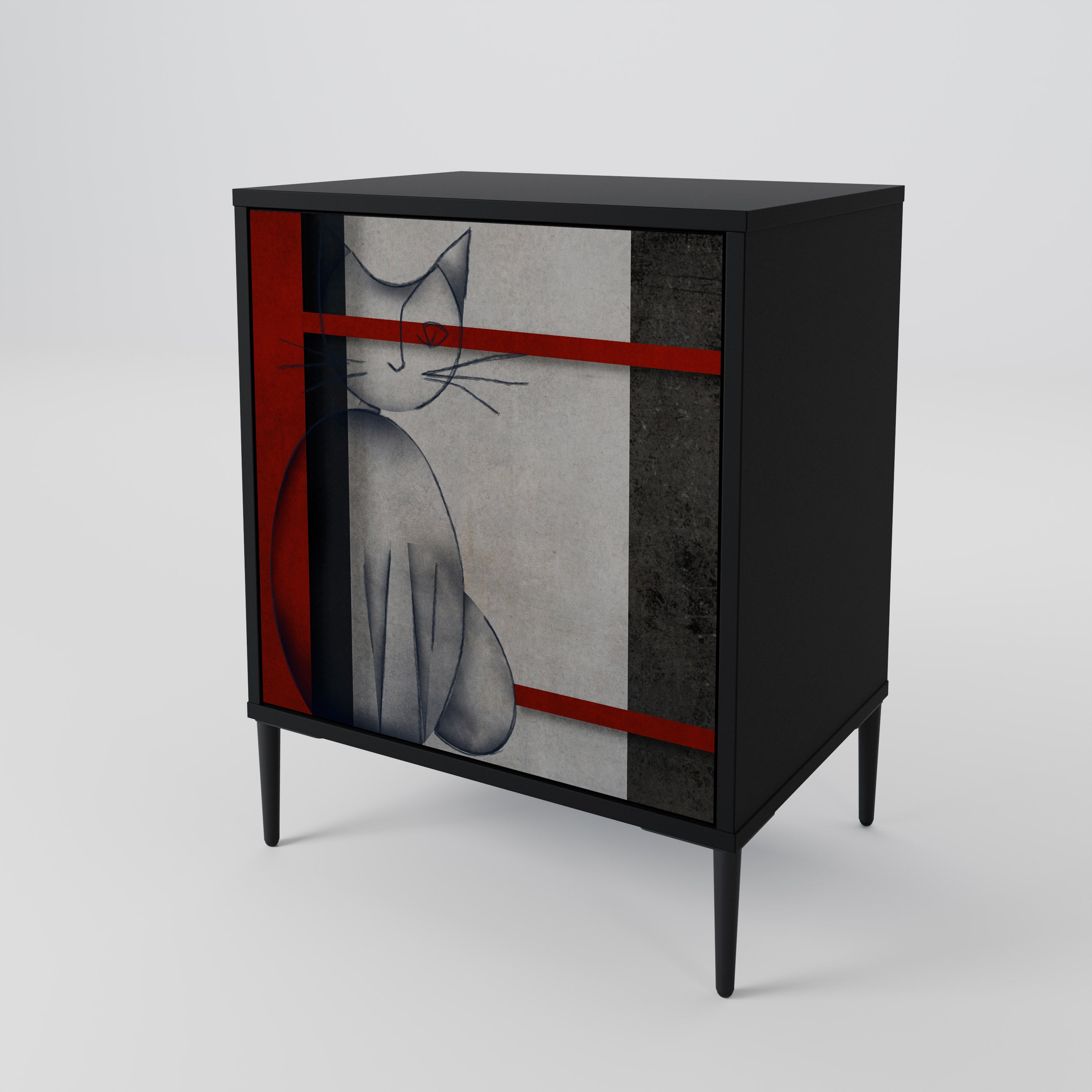 GRAY FIGURES 1-Door Sideboard