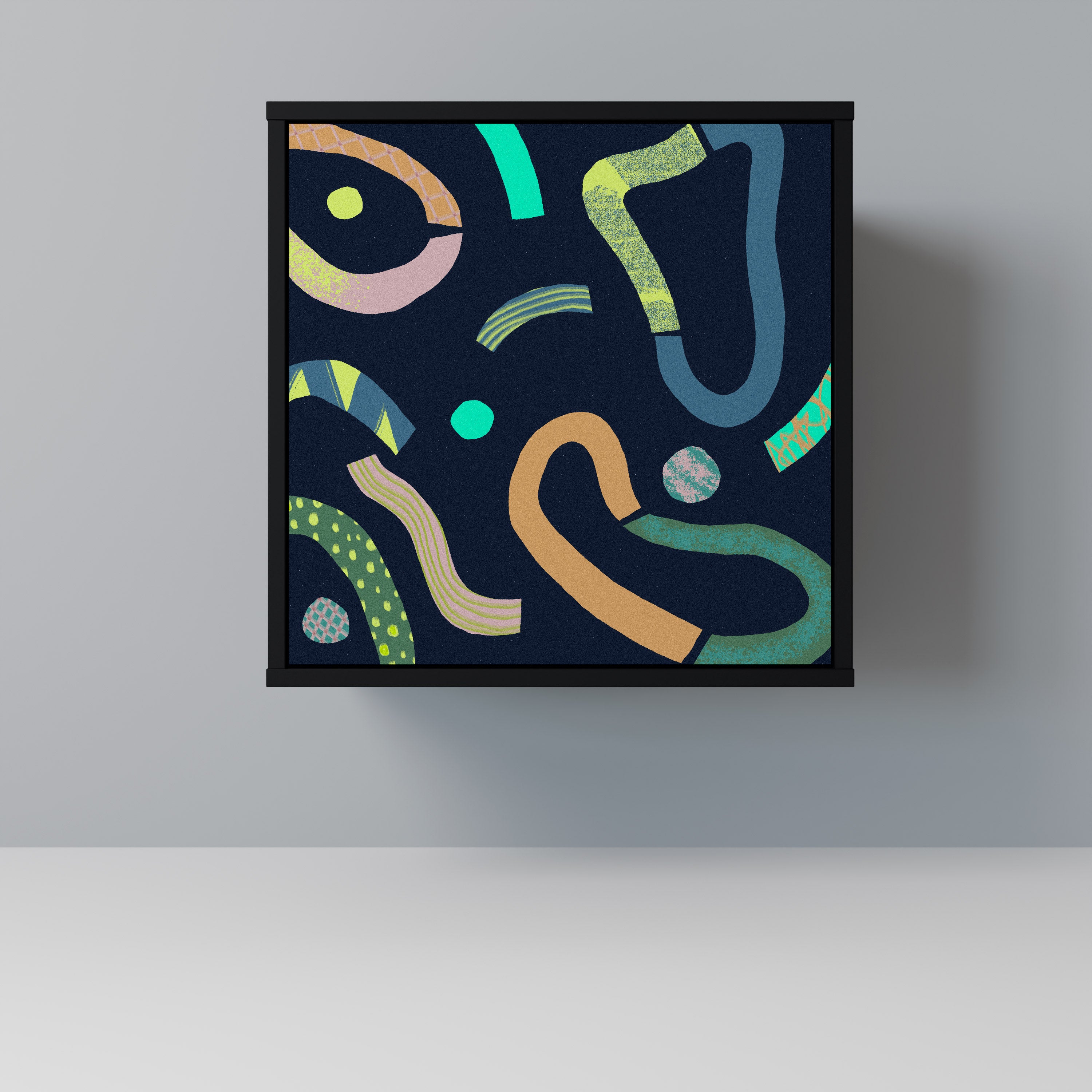 CONTRAST DANCE Sideboard mit 1 Tür in Schwarz