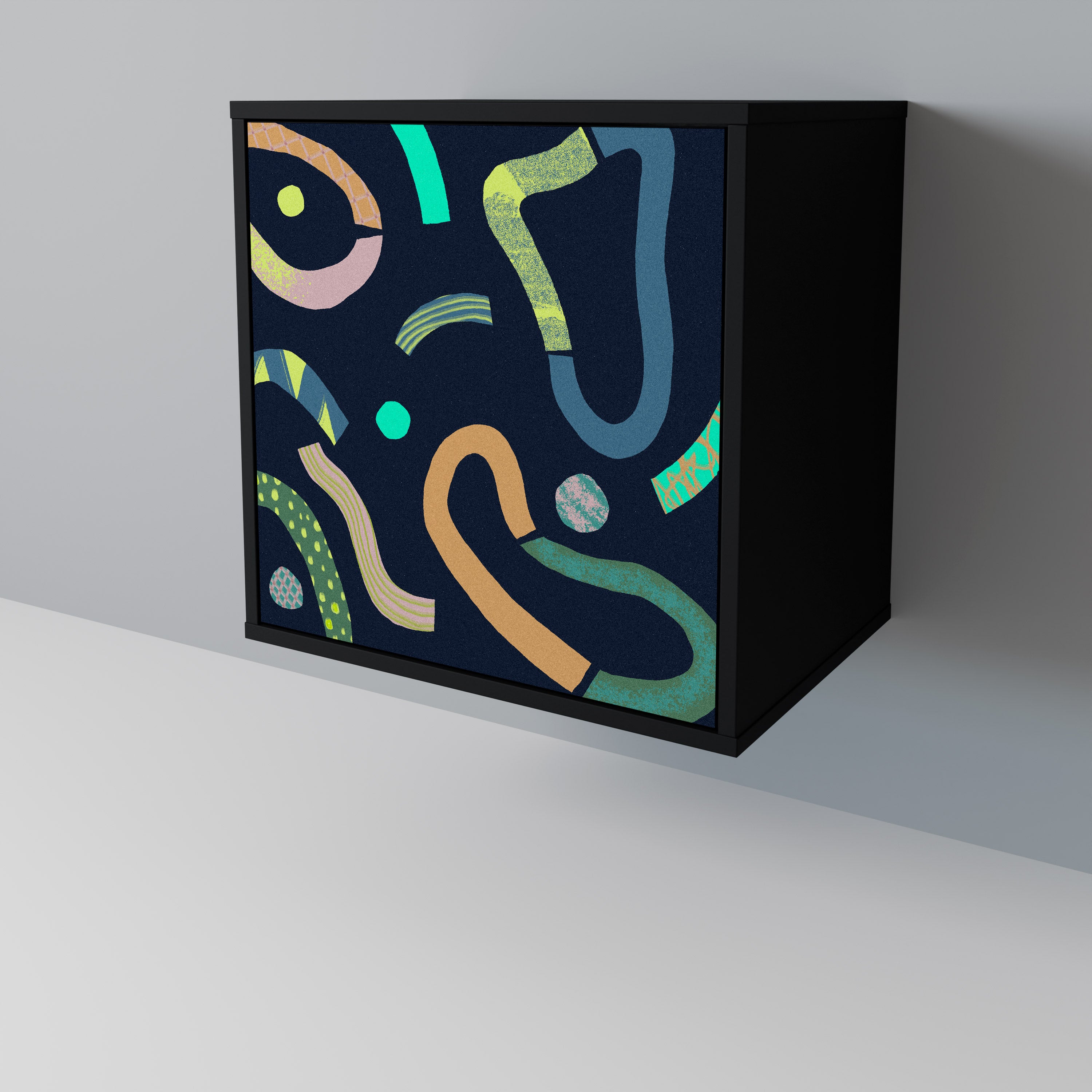 CONTRAST DANCE Sideboard mit 1 Tür in Schwarz