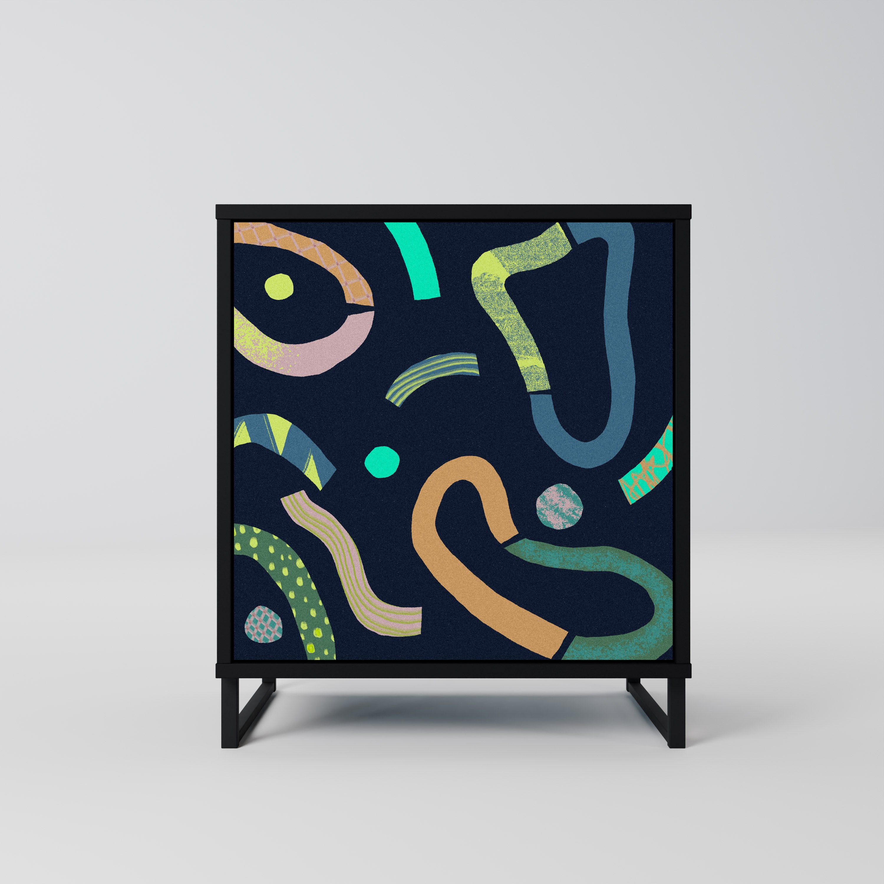 CONTRAST DANCE Sideboard mit 1 Tür in Schwarz
