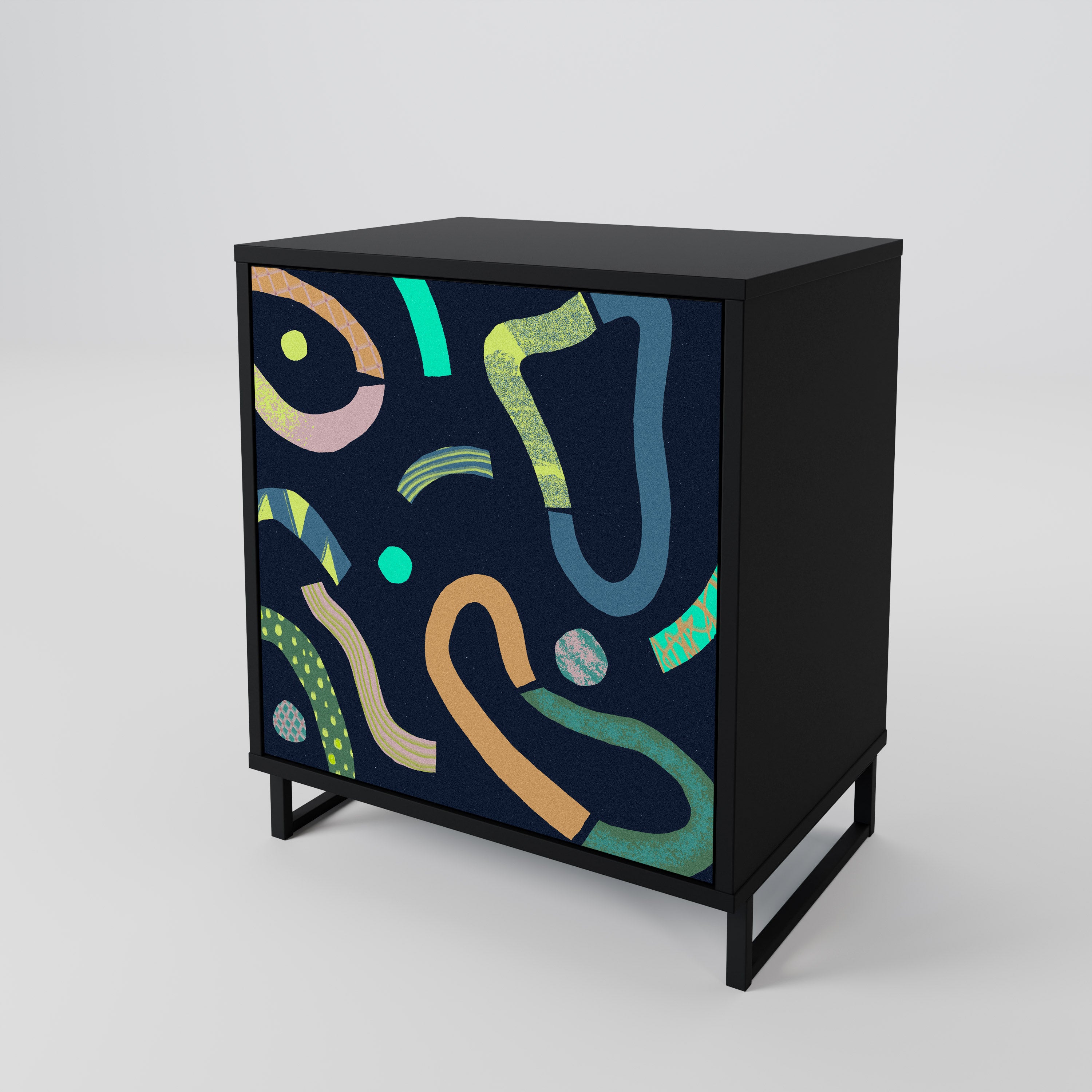 CONTRAST DANCE Sideboard mit 1 Tür in Schwarz