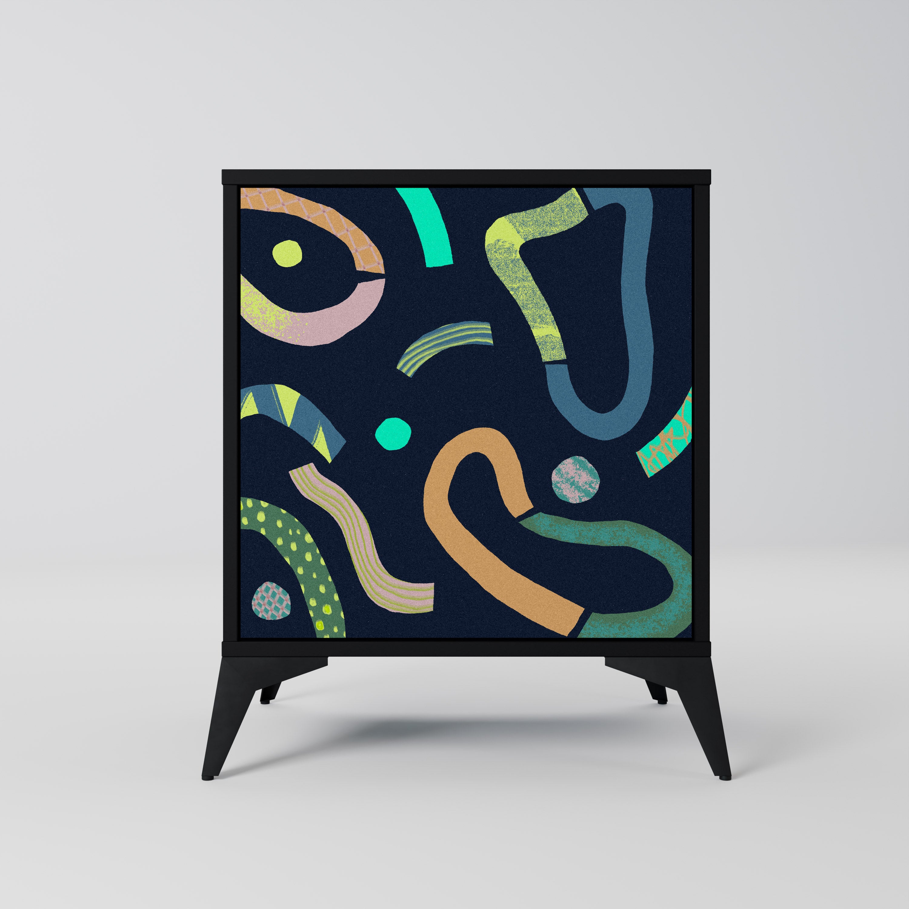 CONTRAST DANCE Sideboard mit 1 Tür in Schwarz