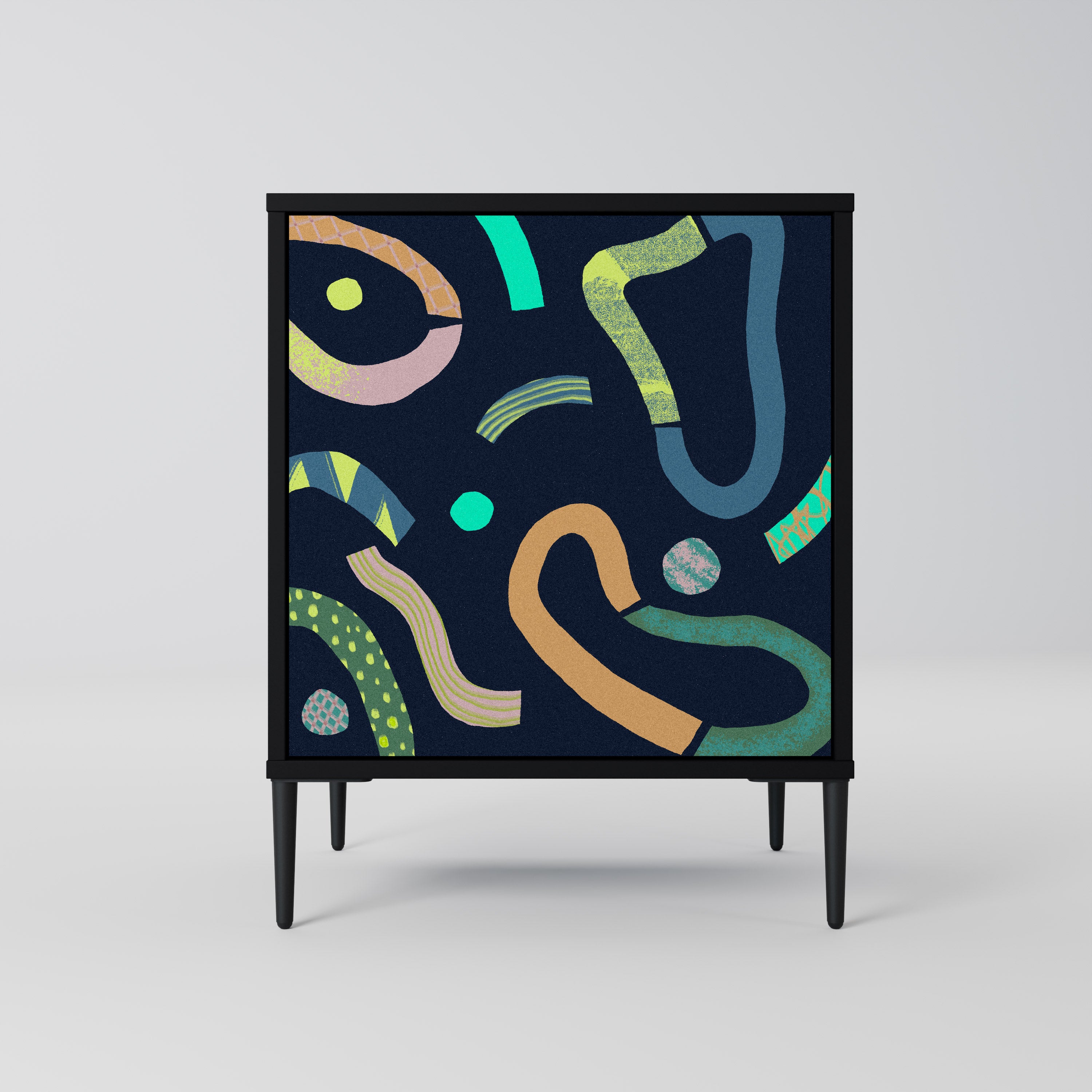 CONTRAST DANCE Sideboard mit 1 Tür in Schwarz