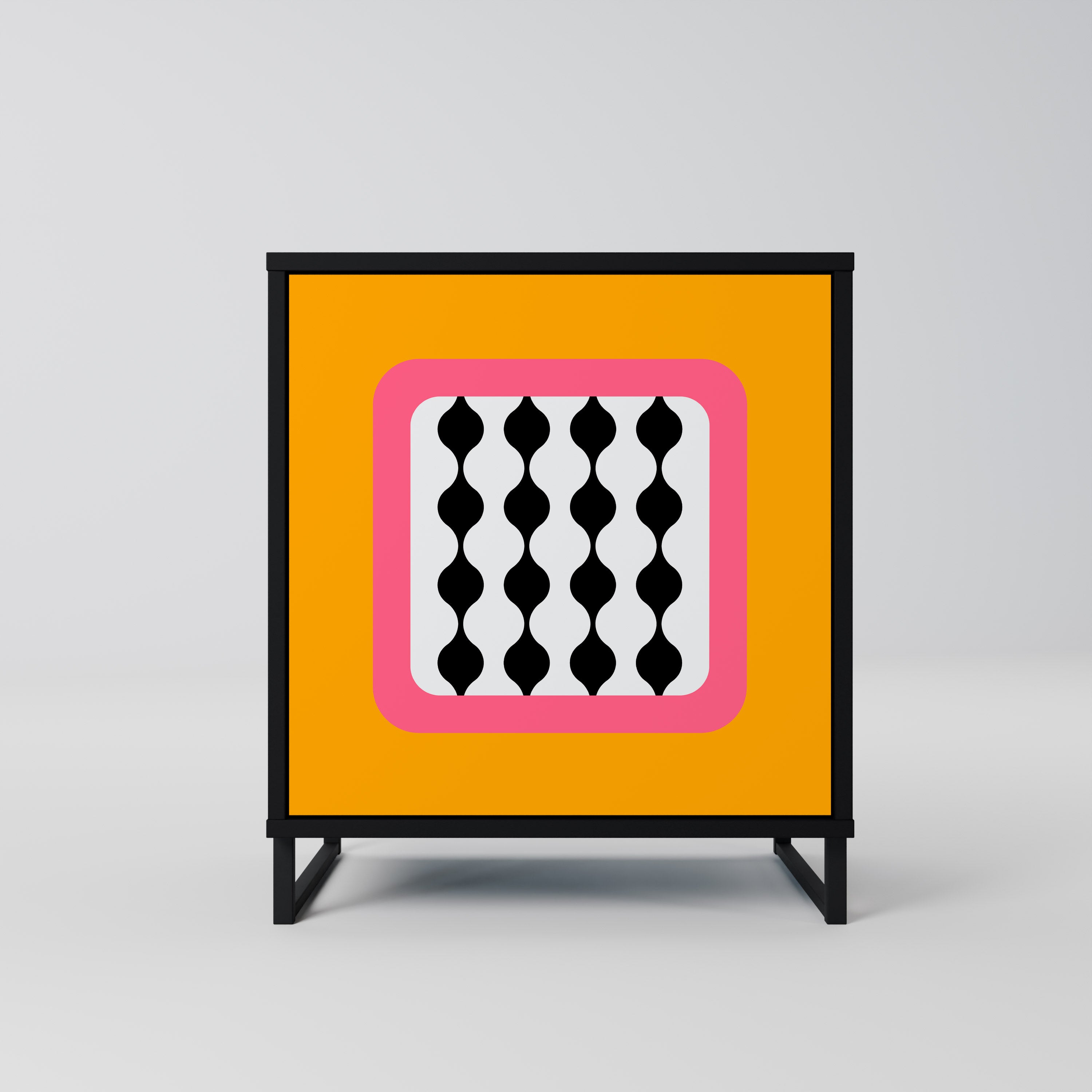 TEARS IN HEAVEN 1-Door Sideboard in Black Finish