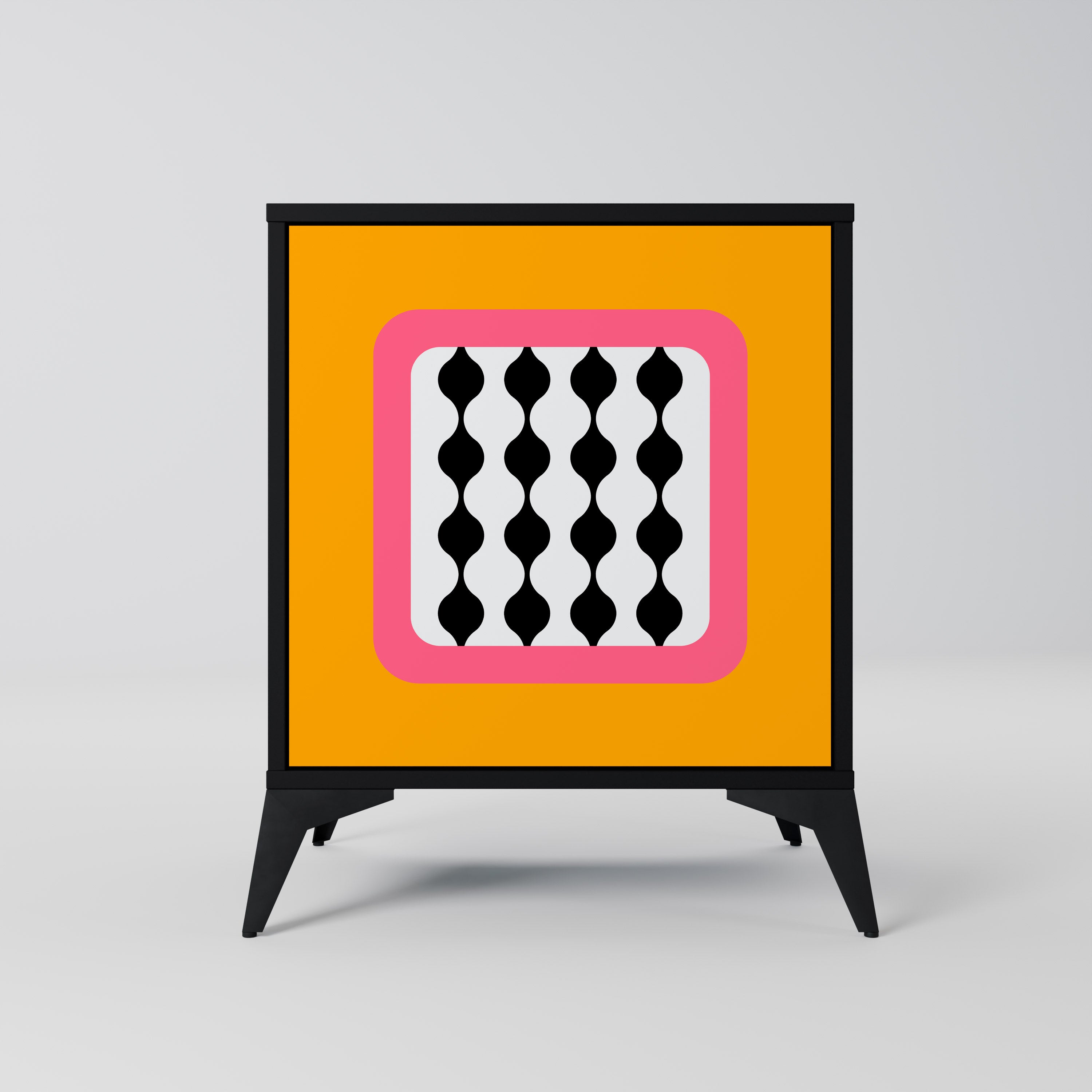 TEARS IN HEAVEN 1-Door Sideboard in Black Finish