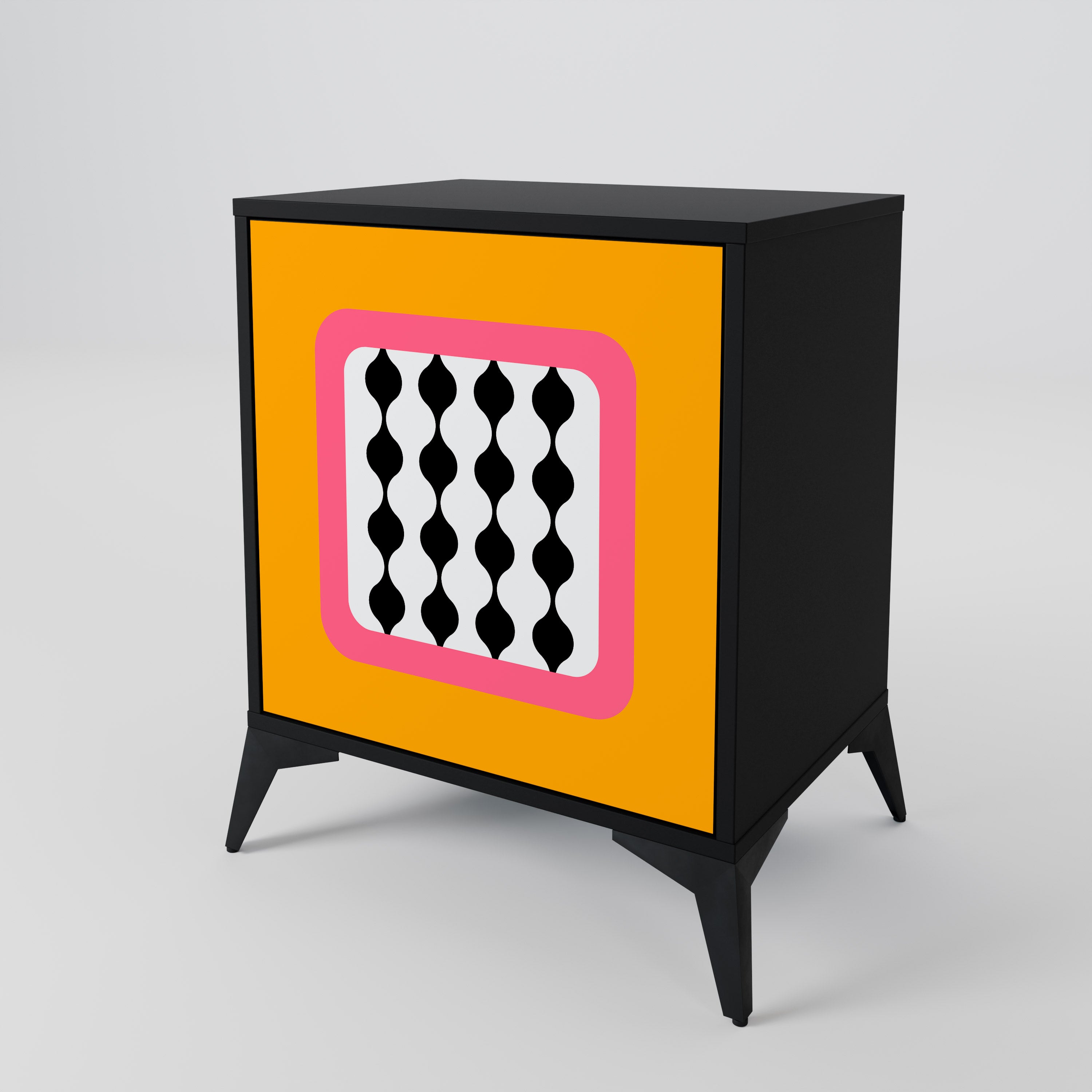 TEARS IN HEAVEN 1-Door Sideboard in Black Finish