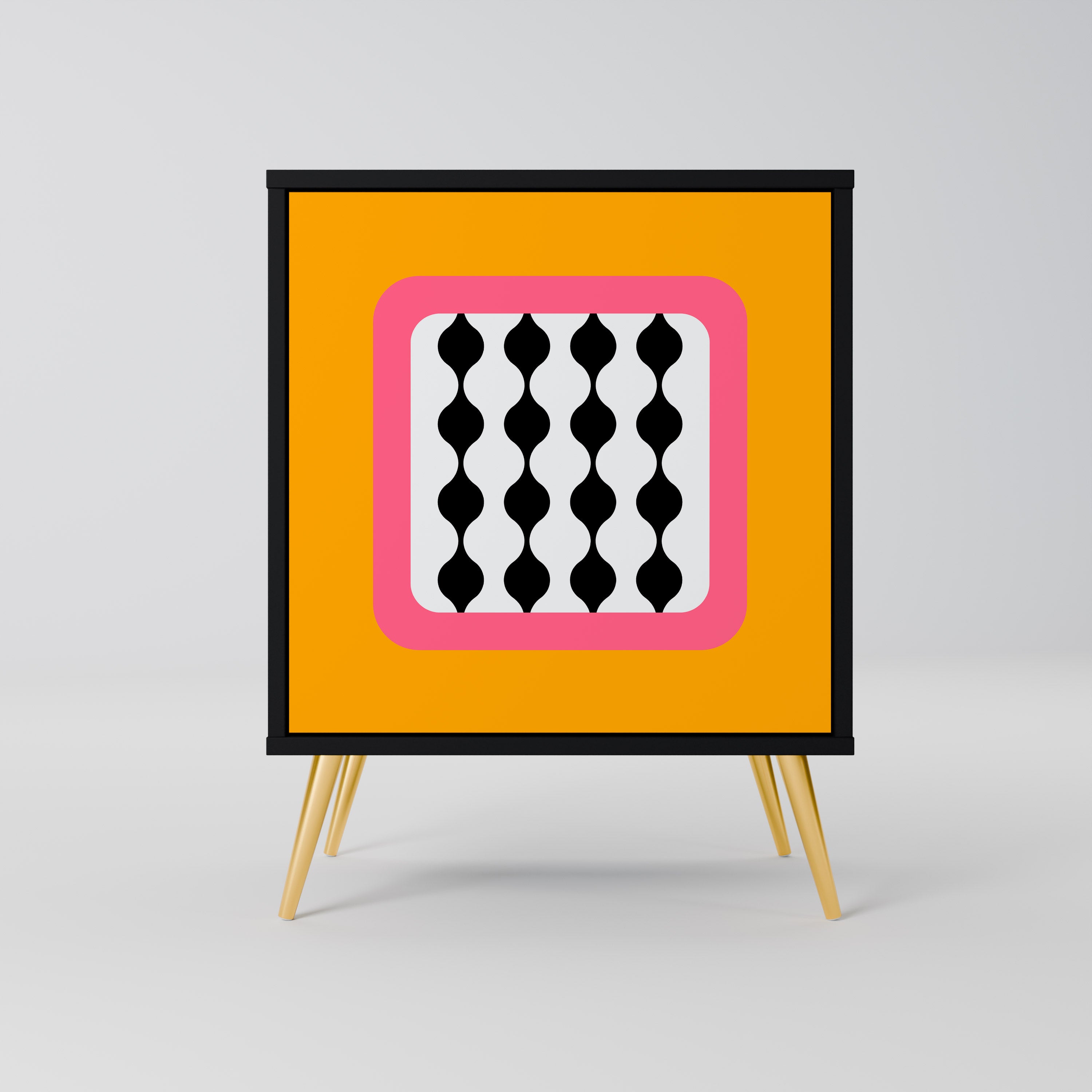 TEARS IN HEAVEN 1-Door Sideboard in Black Finish