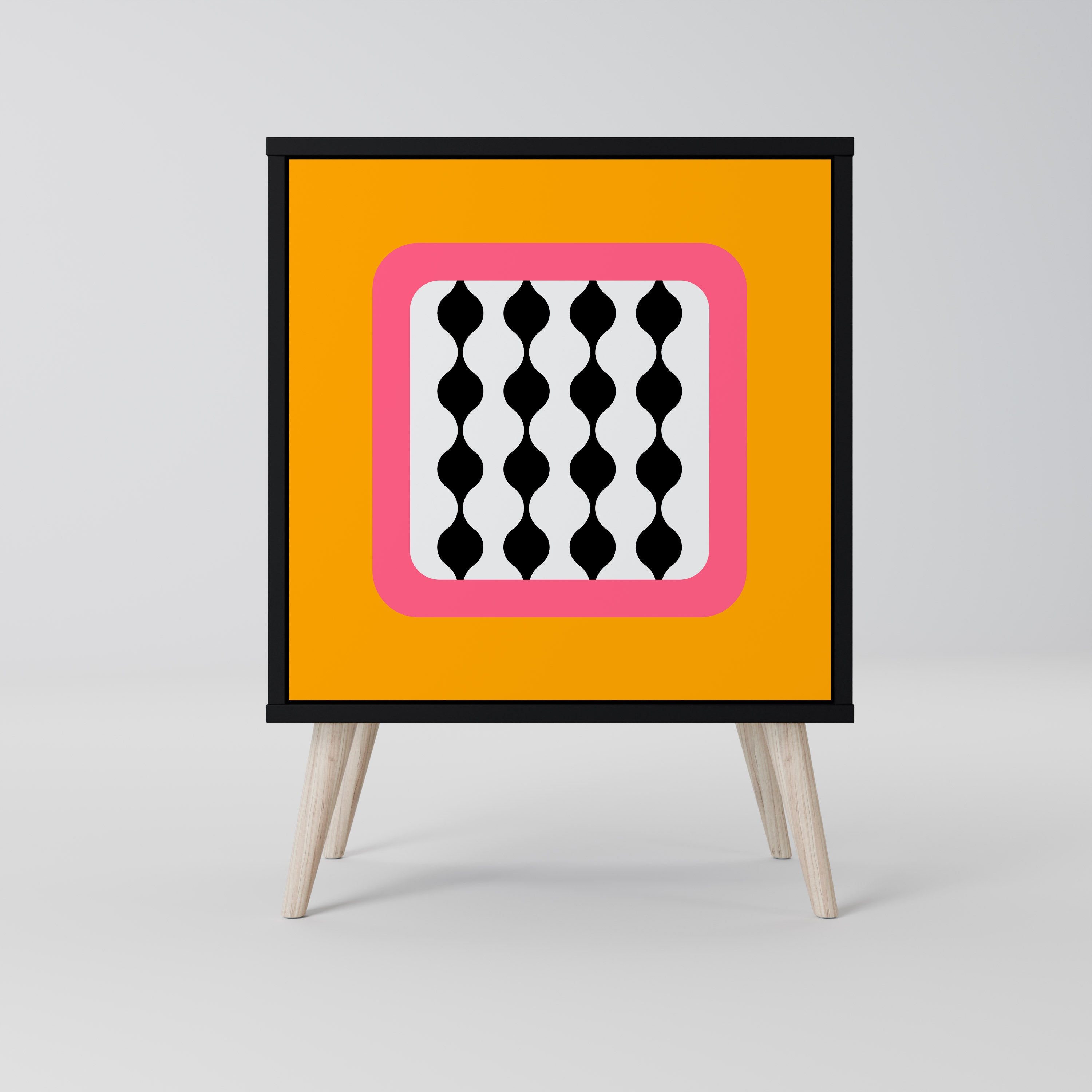 TEARS IN HEAVEN 1-Door Sideboard in Black Finish