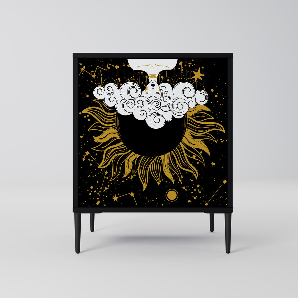 STELLAR CONSTELLATIONS 1-Door Sideboard in Black Finish