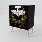 STELLAR CONSTELLATIONS 1-Door Sideboard in Black Finish