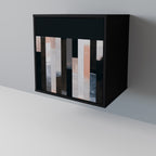 COLLAGE OF RECTANGLES Sideboard mit 1 Tür in Schwarz