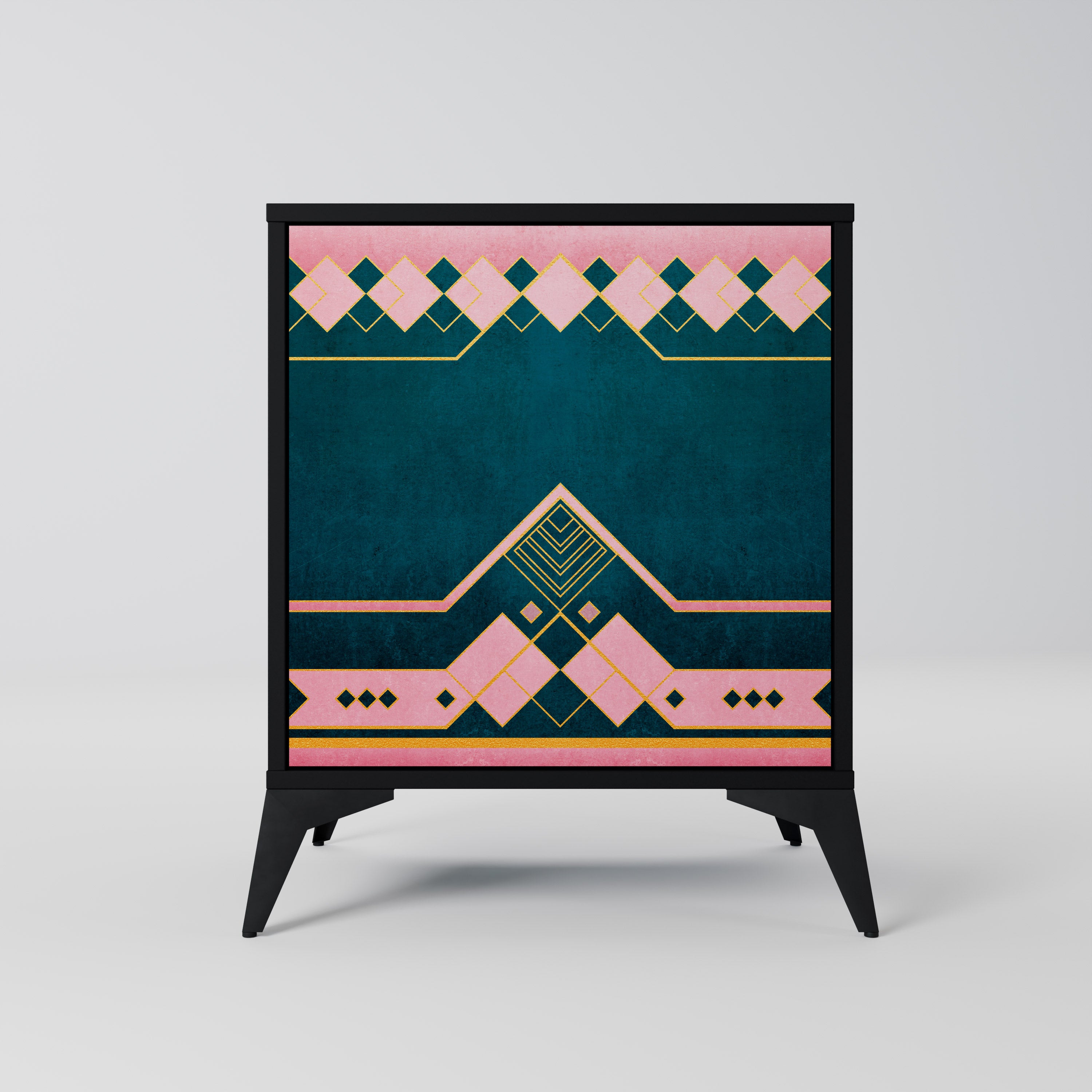 ROYAL COMPOSITION 1-Door Sideboard in Black Finish