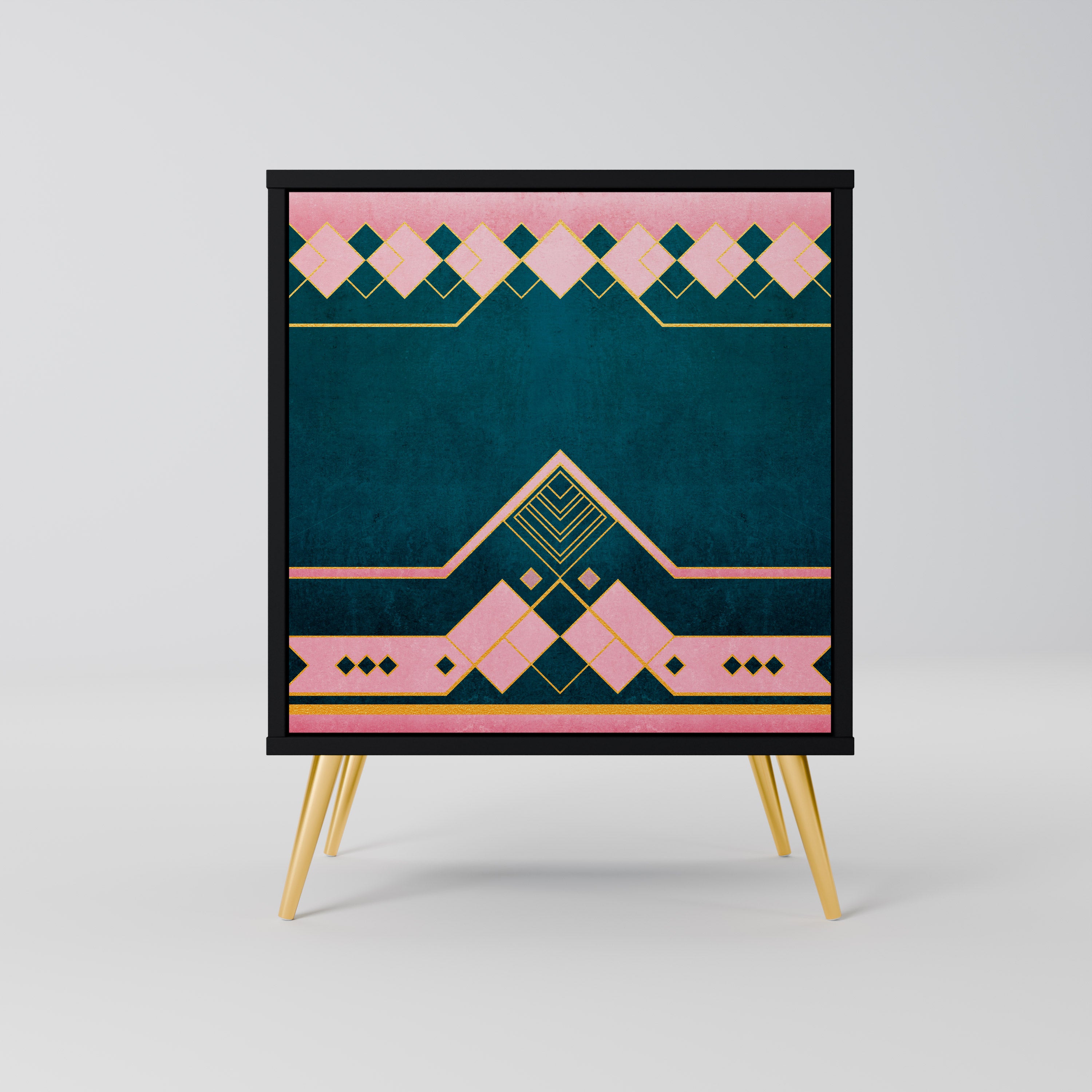 ROYAL COMPOSITION 1-Door Sideboard in Black Finish