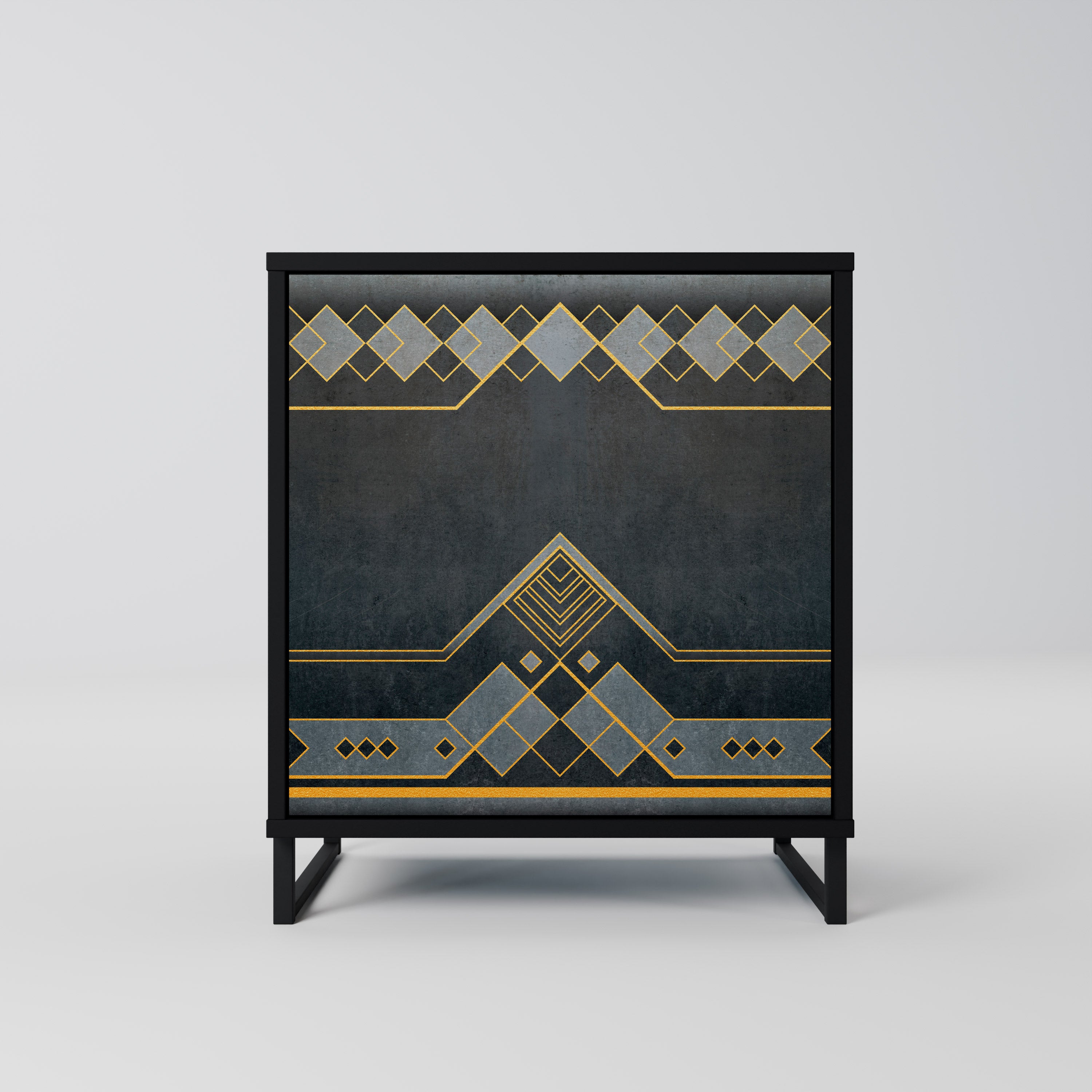 ROYAL ORDINARINESS 1-Door Sideboard in Black Finish