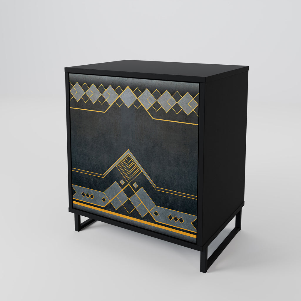ROYAL ORDINARINESS 1-Door Sideboard in Black Finish