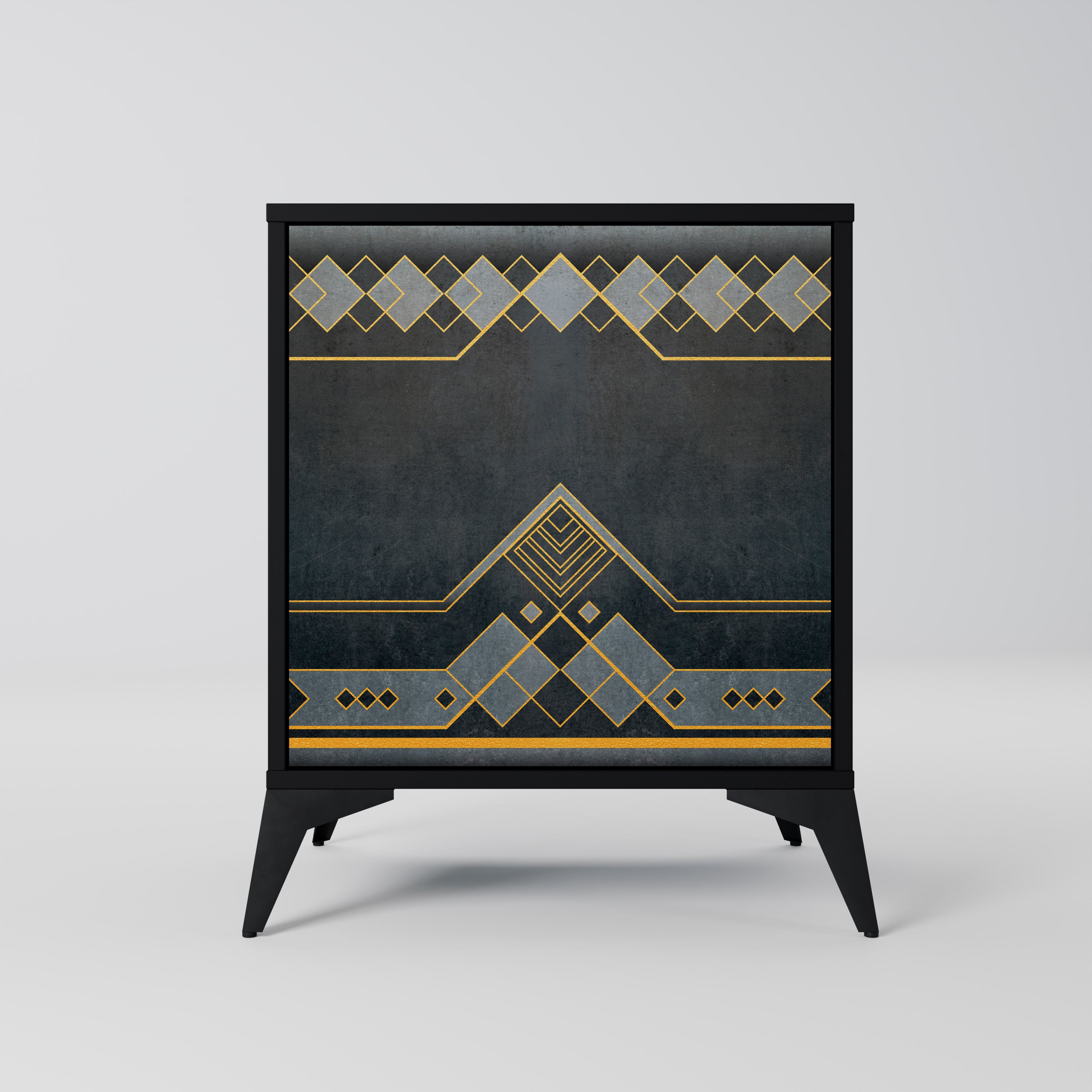 ROYAL ORDINARINESS 1-Door Sideboard in Black Finish