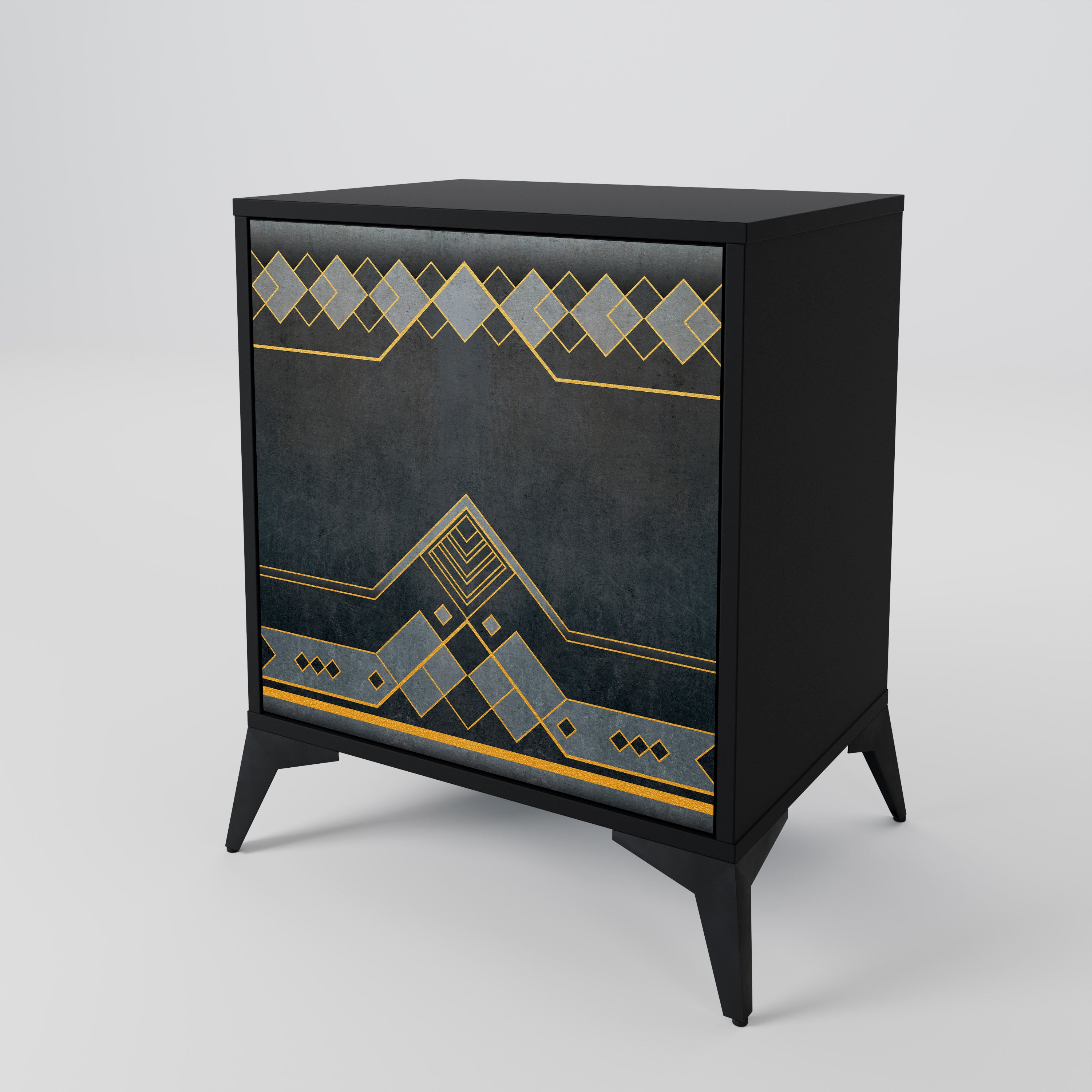 ROYAL ORDINARINESS 1-Door Sideboard in Black Finish