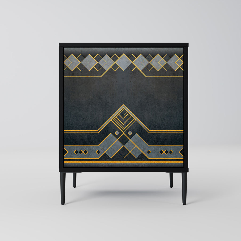ROYAL ORDINARINESS 1-Door Sideboard in Black Finish