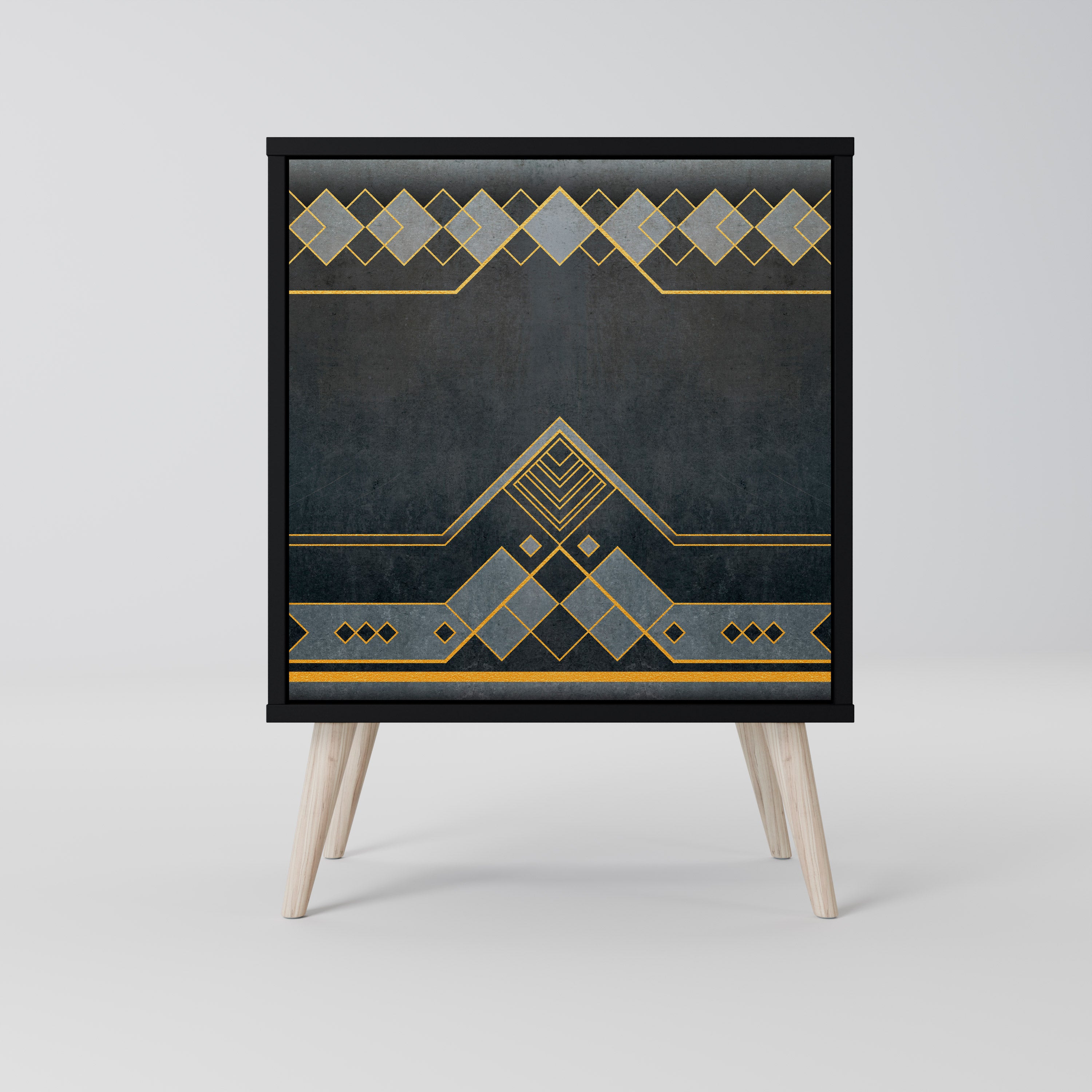 ROYAL ORDINARINESS 1-Door Sideboard in Black Finish