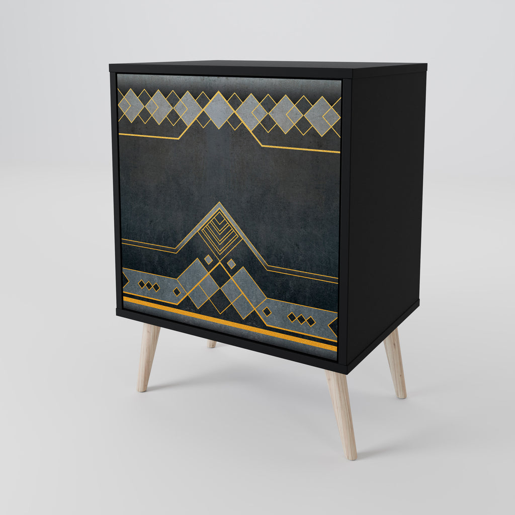 ROYAL ORDINARINESS 1-Door Sideboard in Black Finish