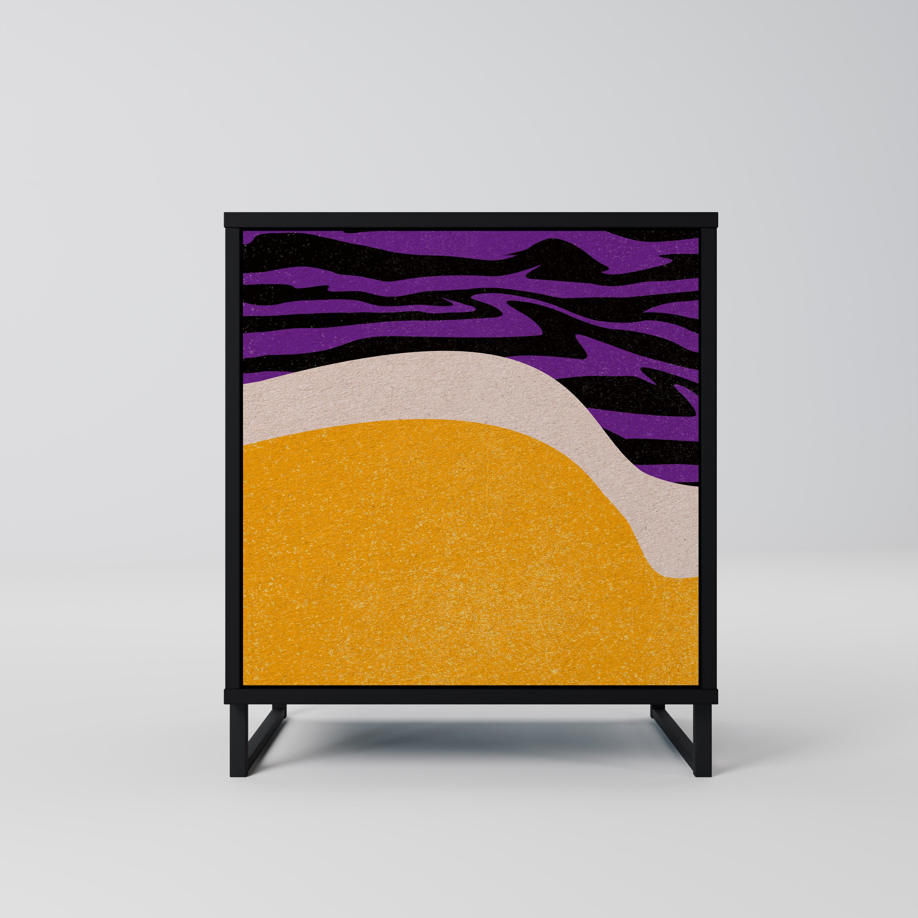 INDEPENDENT BORDER 1-Door Sideboard in Black Finish