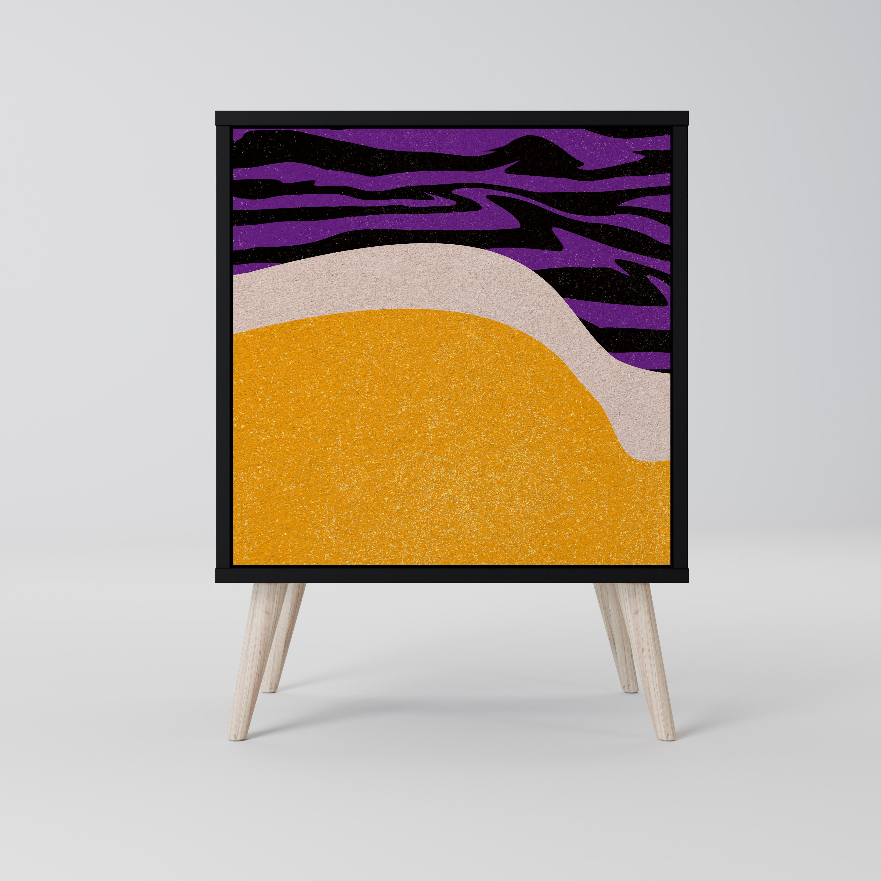 INDEPENDENT BORDER 1-Door Sideboard in Black Finish