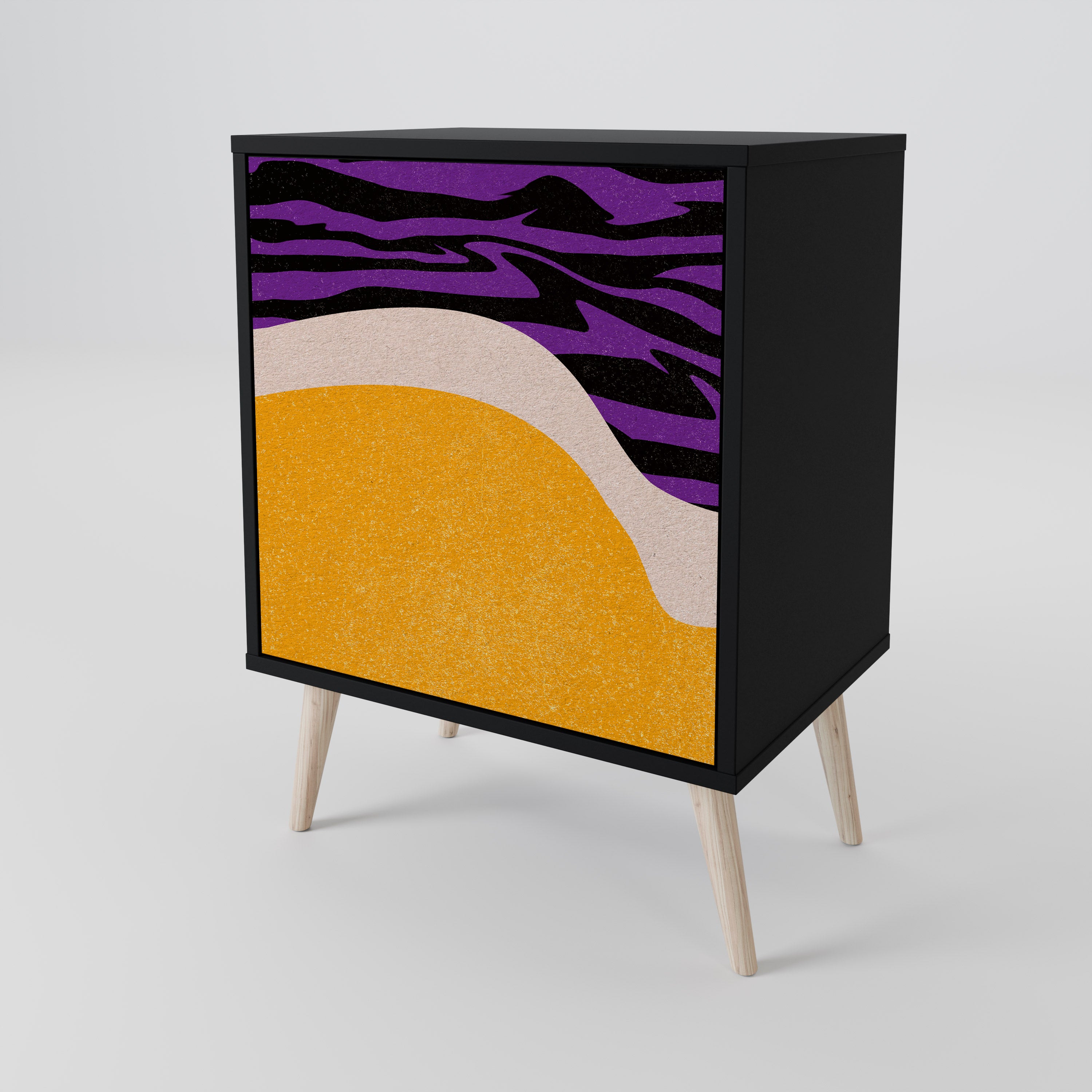 INDEPENDENT BORDER 1-Door Sideboard in Black Finish