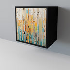 BIRCH KALEIDOSCOPE 1-Door Sideboard in Black Finish
