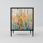 BIRCH KALEIDOSCOPE 1-Door Sideboard in Black Finish