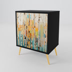 BIRCH KALEIDOSCOPE 1-Door Sideboard in Black Finish