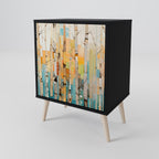 BIRCH KALEIDOSCOPE 1-Door Sideboard in Black Finish