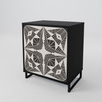 MONOCHROME NEXUS 1-Door Sideboard in Black Finish