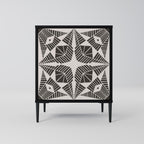MONOCHROME NEXUS 1-Door Sideboard in Black Finish