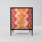 INDIAN FOLK 1-Door Sideboard in Black Finish