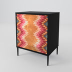 INDIAN FOLK 1-Door Sideboard in Black Finish