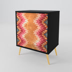 INDIAN FOLK 1-Door Sideboard in Black Finish