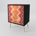INDIAN FOLK 1-Door Sideboard in Black Finish