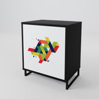 FUTURE SIGN 1-Door Sideboard in Black Finish