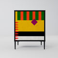VIVID ART 1-Door Sideboard in Black Finish