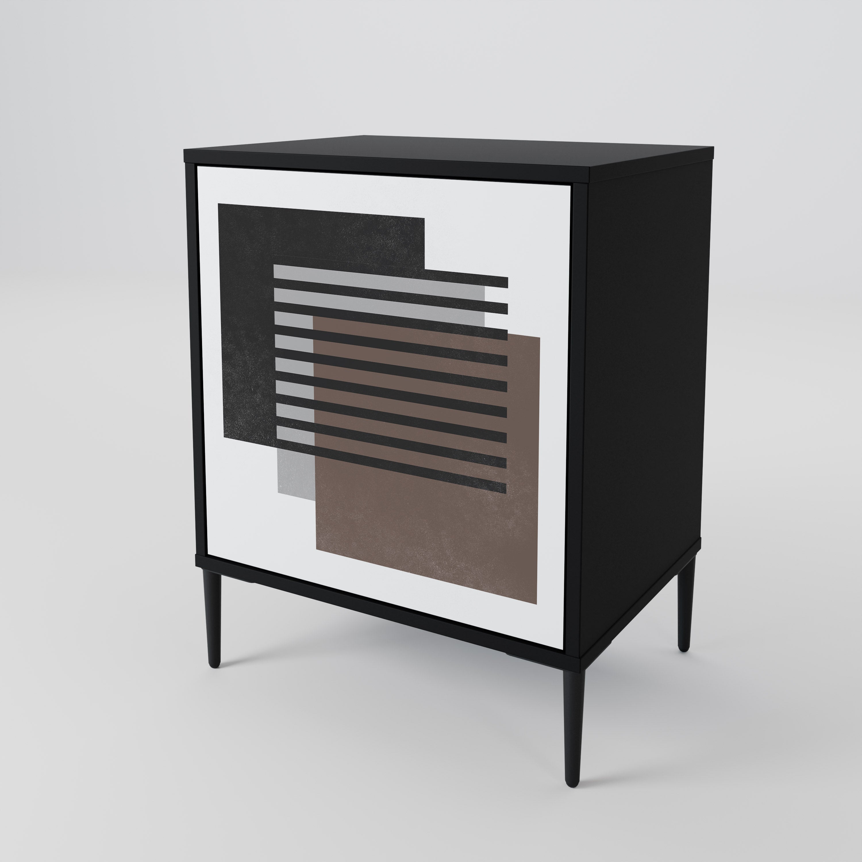 SHADOW SYNCHRONY 1-Door Sideboard in Black Finish