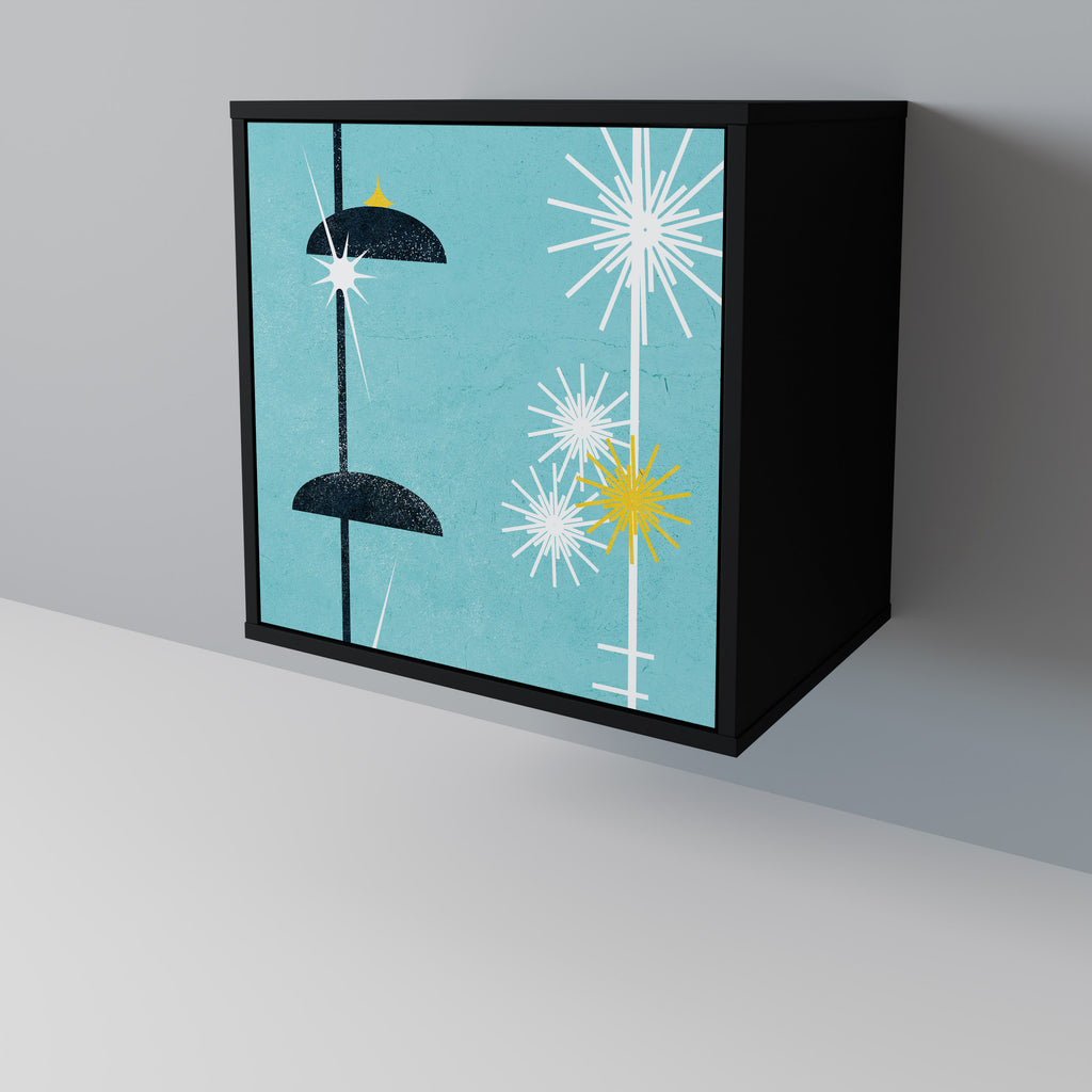 PATHS TO HAPPINESS 1-Door Sideboard in Black Finish