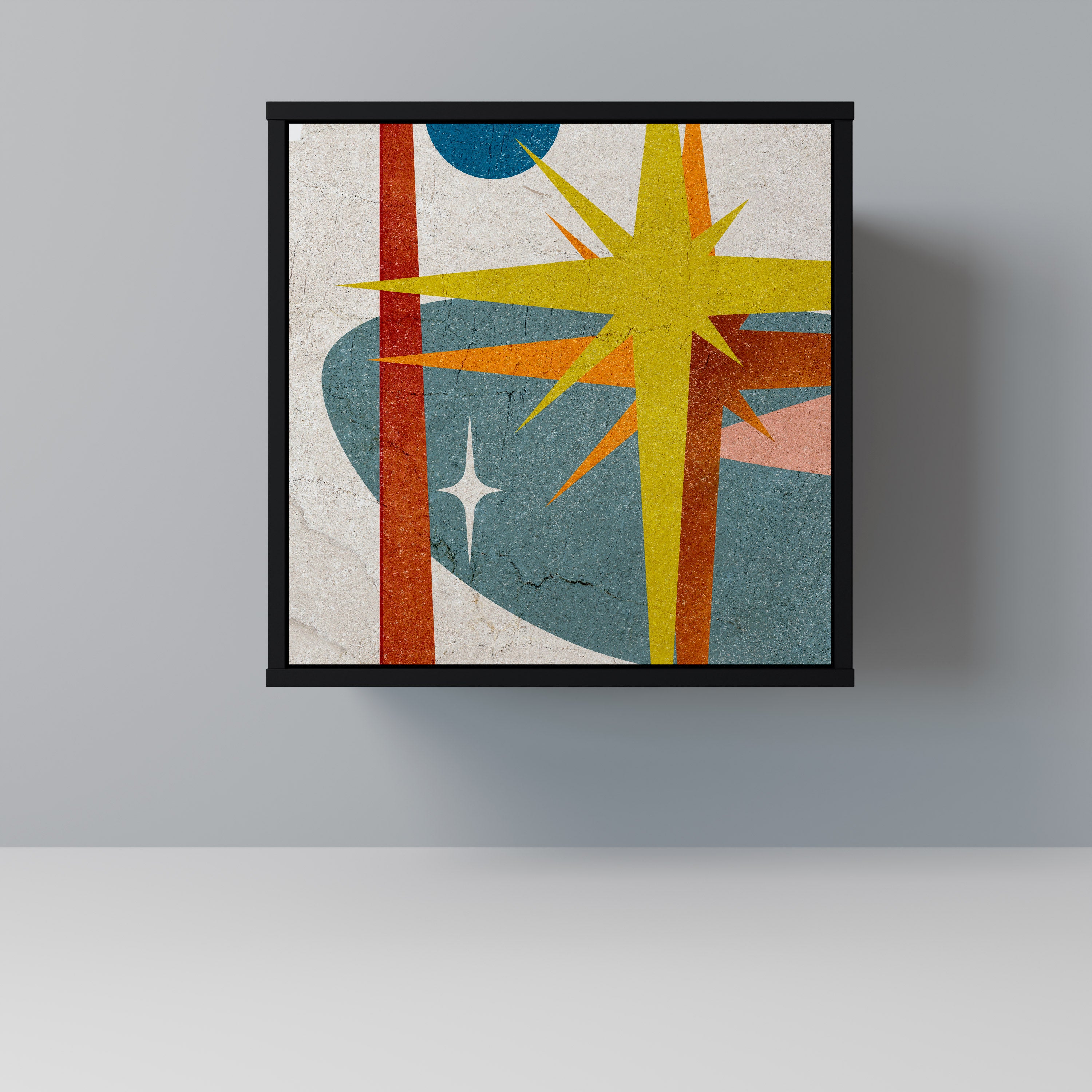 INTERSTELLAR VIBES 1-Door Sideboard in Black Finish