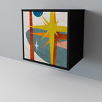 INTERSTELLAR VIBES 1-Door Sideboard in Black Finish