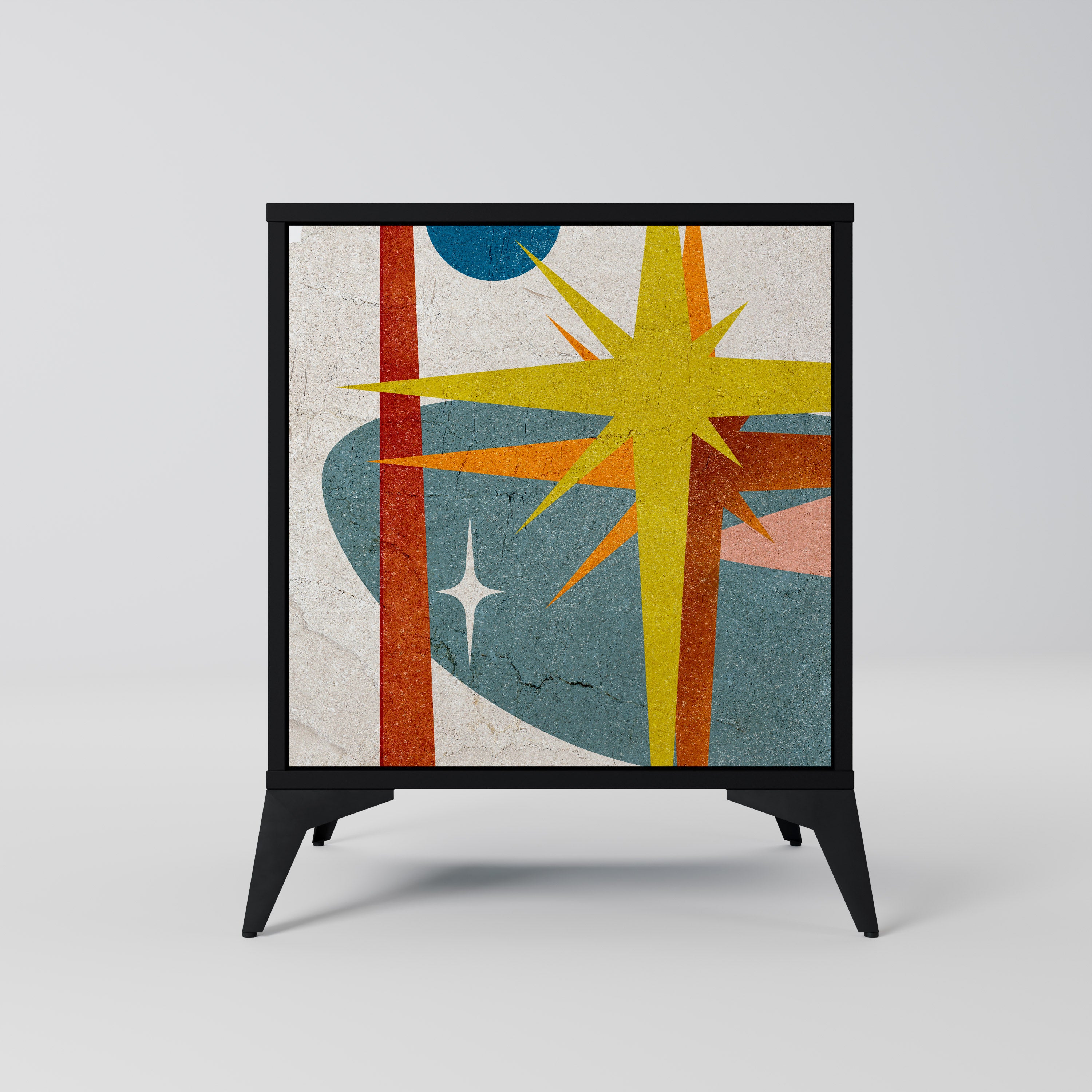 INTERSTELLAR VIBES 1-Door Sideboard in Black Finish