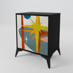 INTERSTELLAR VIBES 1-Door Sideboard in Black Finish