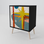 INTERSTELLAR VIBES 1-Door Sideboard in Black Finish