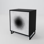 BLACK HOLE 1-Door Sideboard in Black Finish
