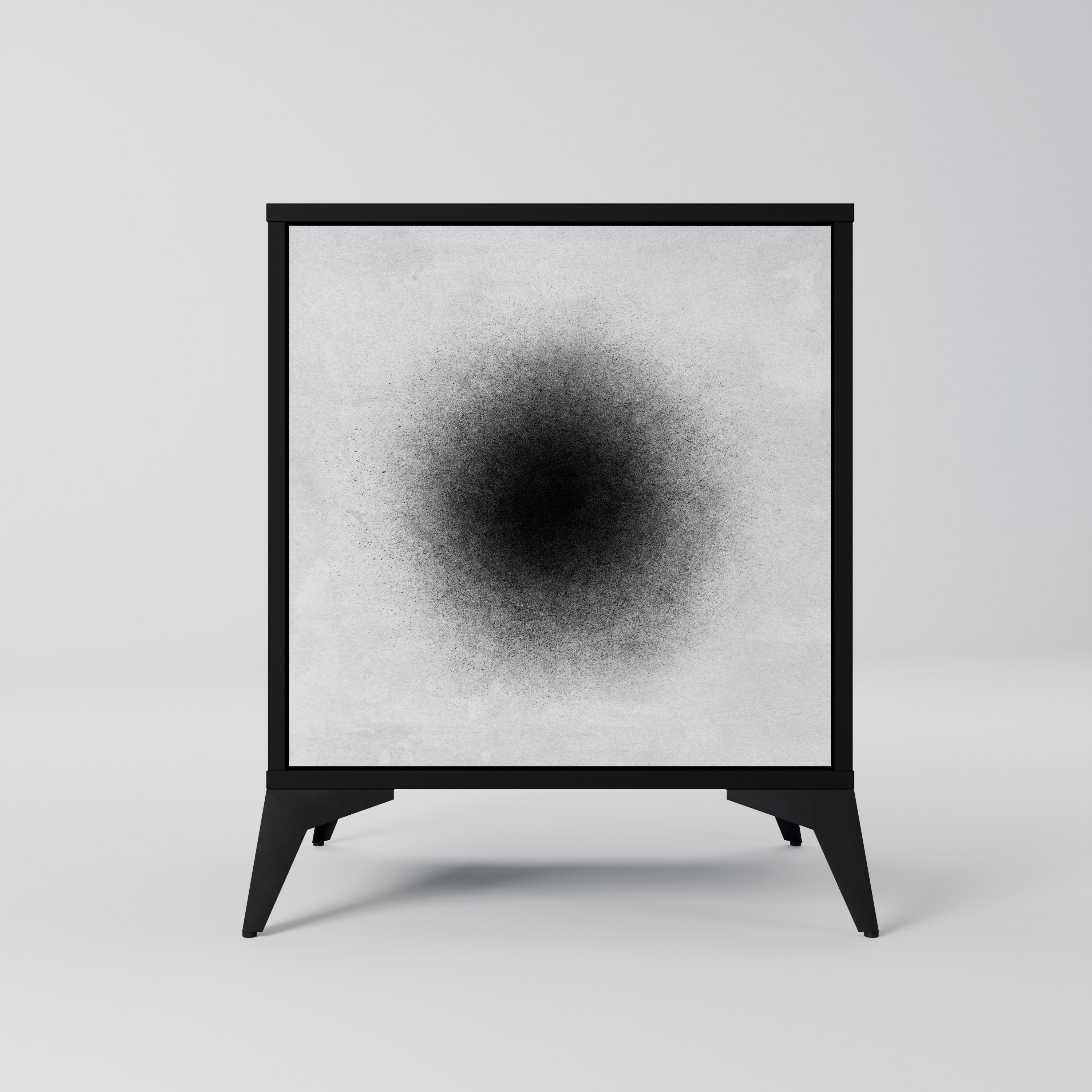 BLACK HOLE 1-Door Sideboard in Black Finish