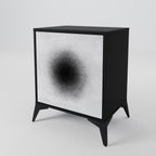 BLACK HOLE 1-Door Sideboard in Black Finish